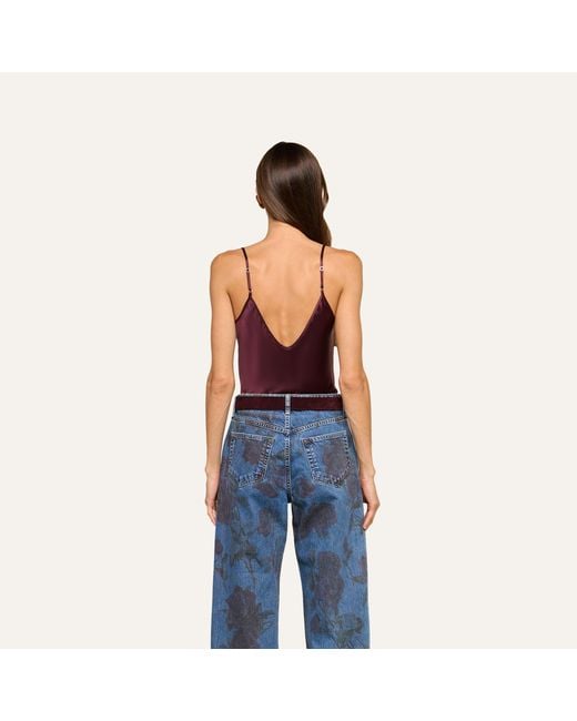L'Agence Purple Lexi Silk Camisole