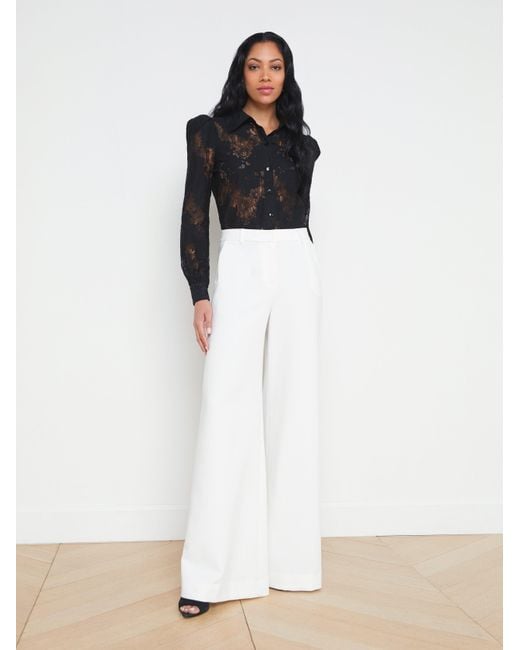L'Agence Black Jenica Lace Blouse