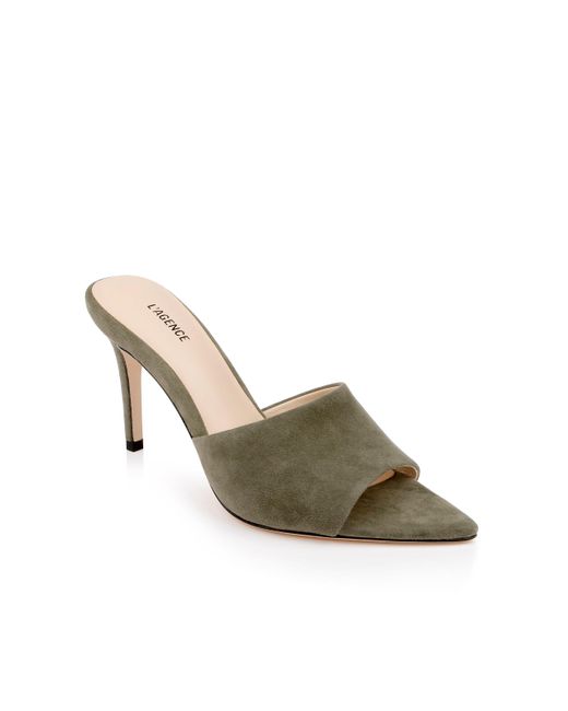 L'Agence Multicolor Lolita Suede Open-Toe Mule