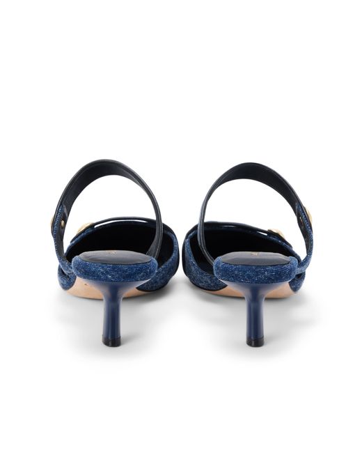 L'Agence Blue Gilliane Denim Mule