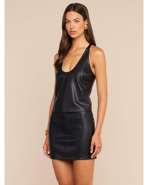 L'Agence Black Tullia Scoopneck Tank Top