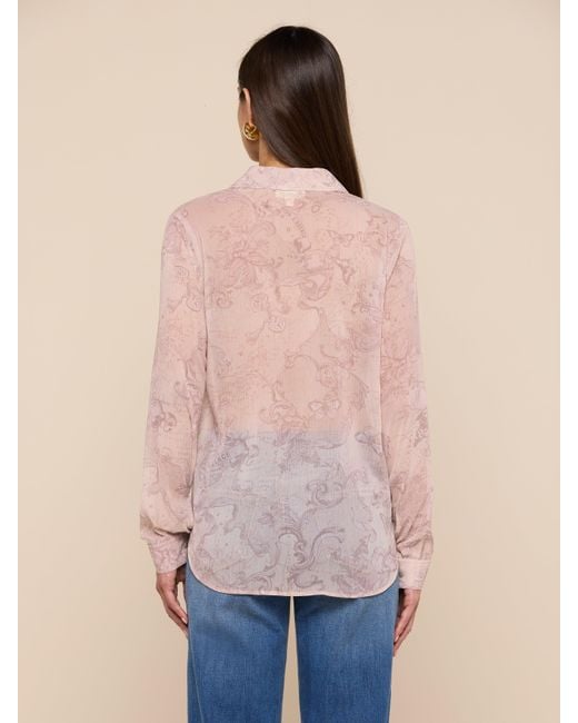 L'Agence Blue 'Agence Laurent Blouse Top