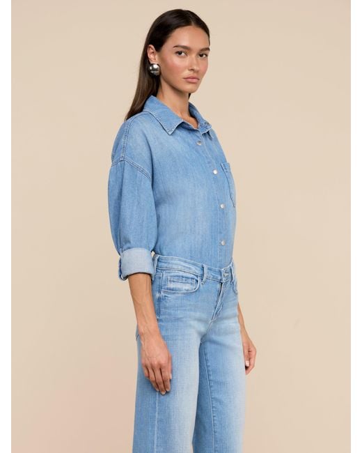L'Agence Blue Jorah Oversized Shirt