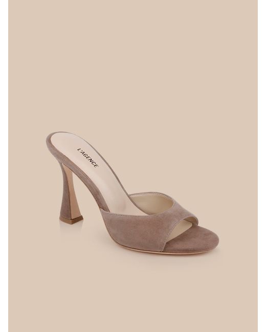L'Agence Multicolor Avery Suede Open-Toe Mule