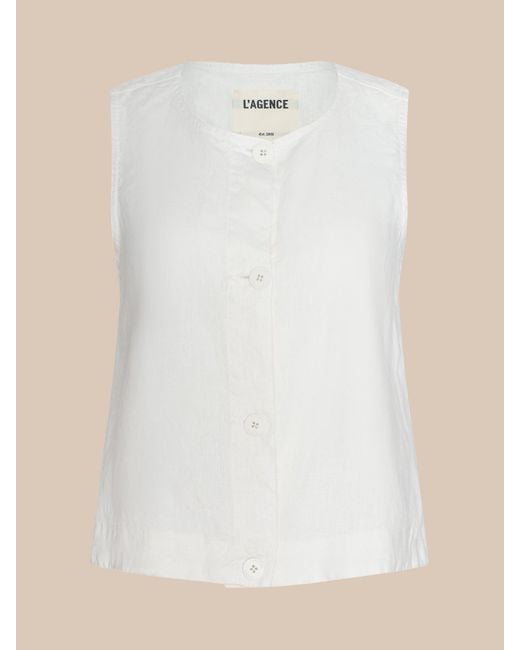L'Agence Natural Foster Linen Top