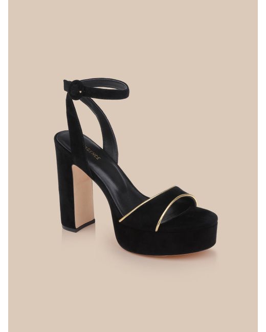 L'Agence Black Essie Platform Sandal