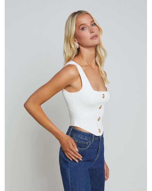 Top Saga Ivoire/Doré L'Agence en coloris White