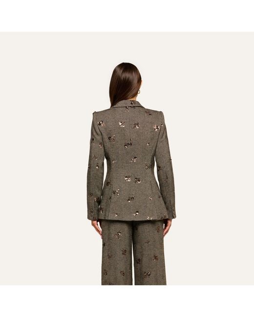 L'Agence Black Chamberlain Sequined Blazer