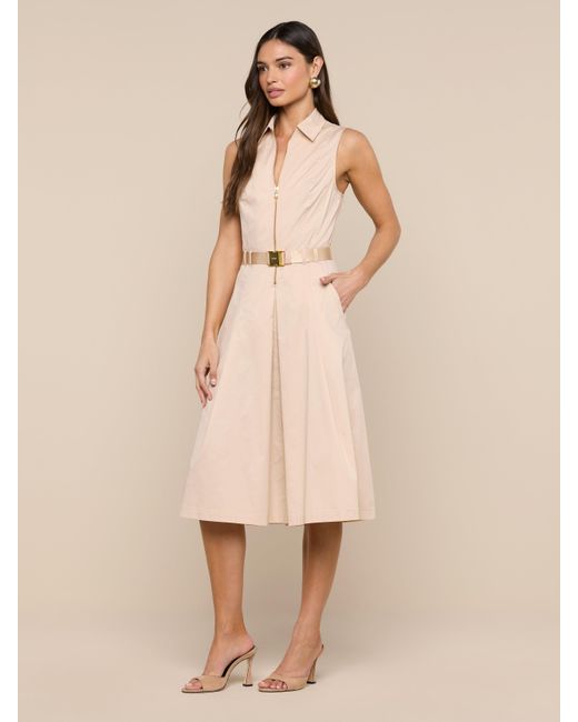 L'Agence Natural Kylo Poplin Shirt Dress