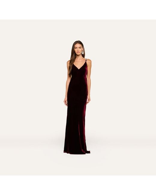 L'Agence Purple Saint Velvet Gown