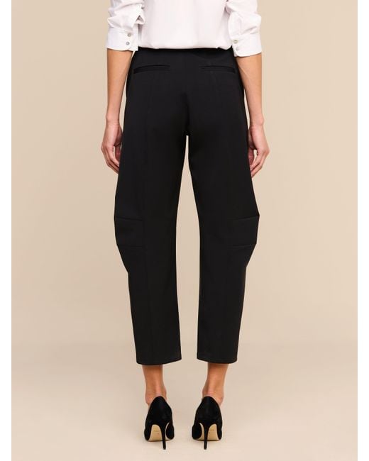 L'Agence Black Colby Barrel-Leg Trouser