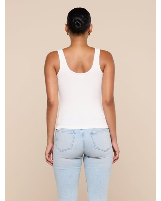 L'Agence Blue Cole Scoopneck Tank Top