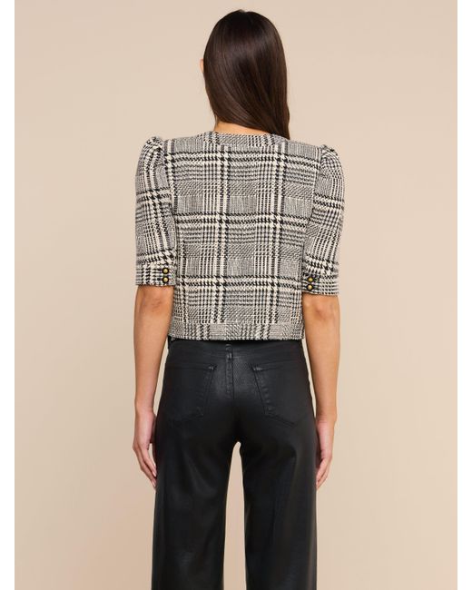 L'Agence Multicolor Allegra Cropped Tweed Jacket
