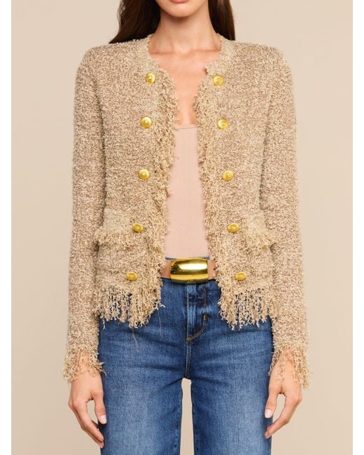 L'Agence Natural Mireille Fringe Cardigan