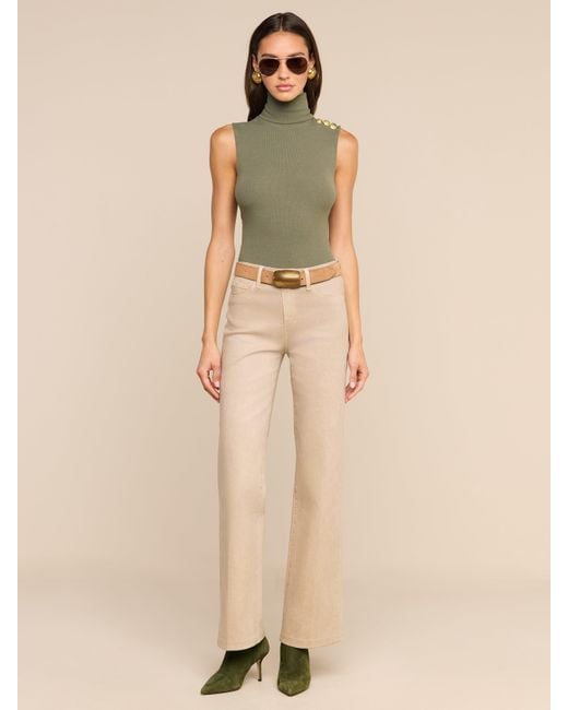 L'Agence Green Ceci Sleeveless Turtleneck