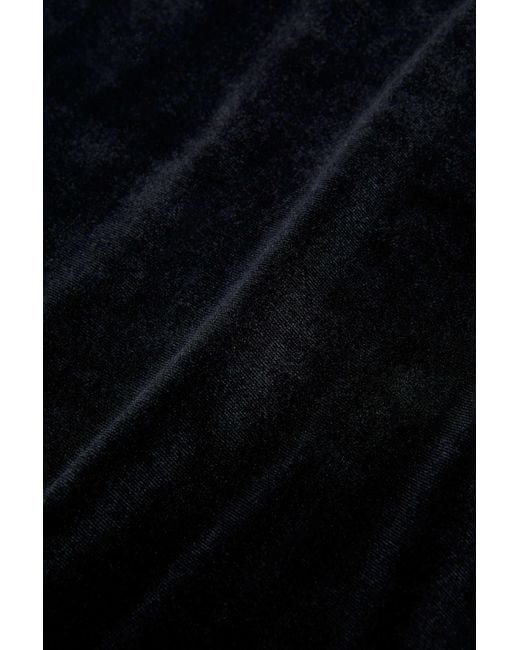L'Agence Black Madelyn Embellished Velvet Top