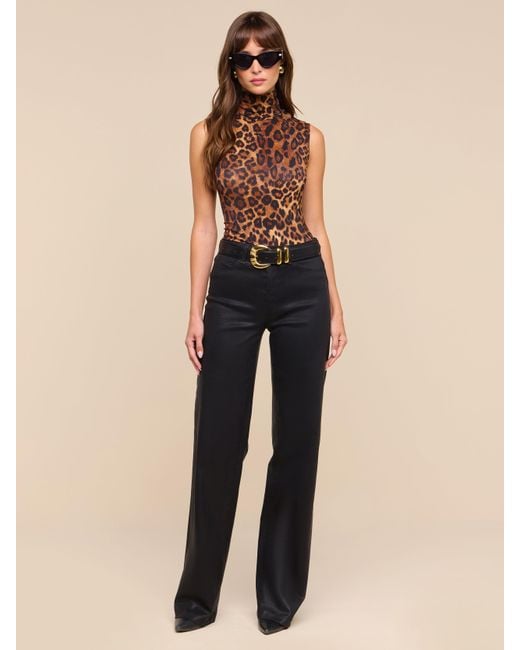 L'Agence Brown Ceci Sleeveless Turtleneck