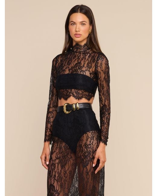 L'Agence Natural 'Agence Henriette Cropped Lace Top