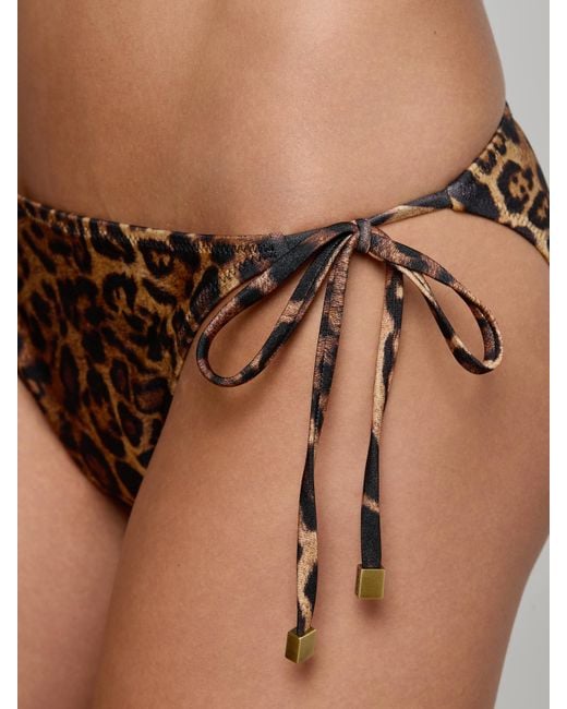L'Agence Brown 'Agence Britt Tie-Side Bikini Bottom