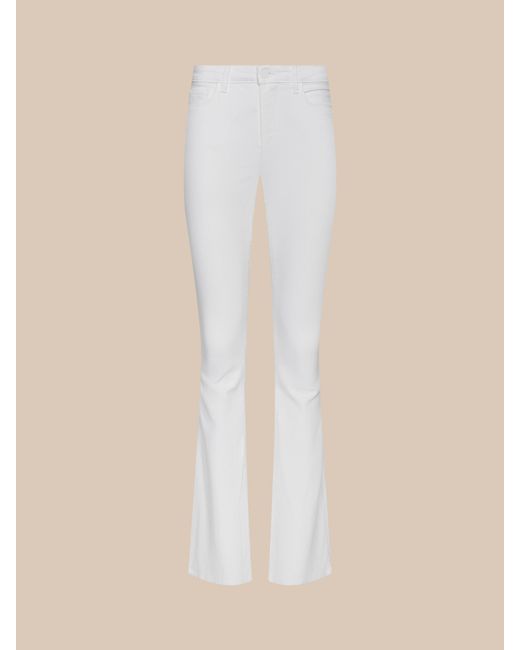 L'Agence White Cara Low-Rise Bootcut Jean