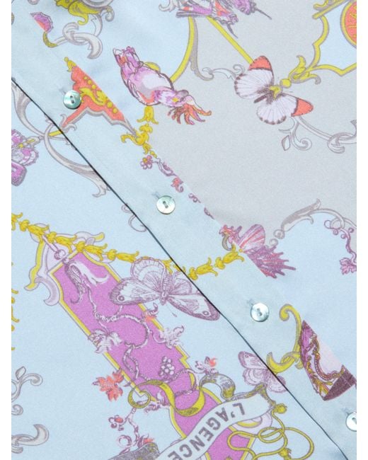 Chemisier En Soie Dani, Imprimé Toile Style Baroque Coloré L'Agence en coloris Blue