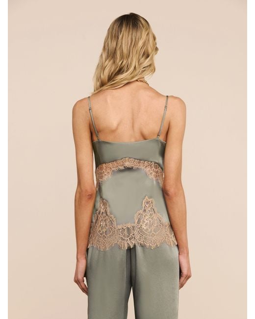 L'Agence Natural Mitsu Satin Lace Camisole