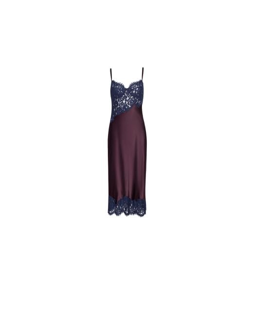 L'Agence Purple Araminta Lace Dress