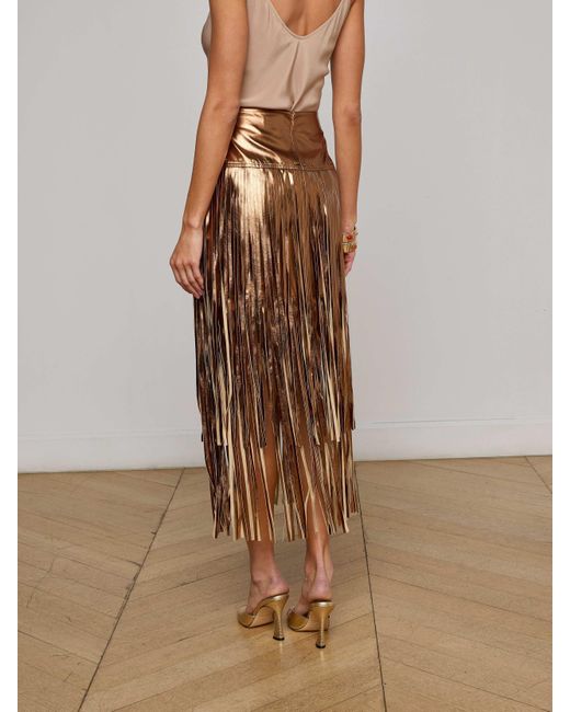 L'Agence Multicolor Karolina Fringe Skirt