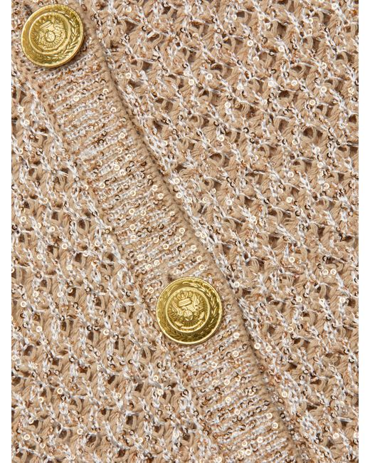 L'Agence Natural Blanca Sequin Cardigan