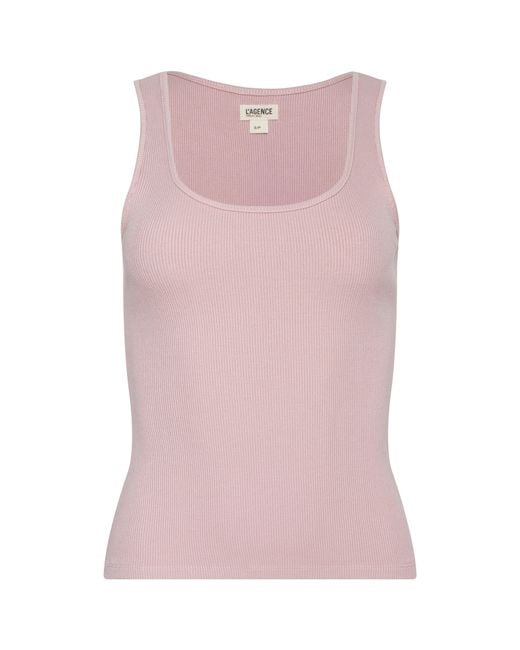L'Agence Multicolor Adira Scoopneck Tank Top