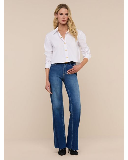 L'Agence White Cosette Button-Down Shirt