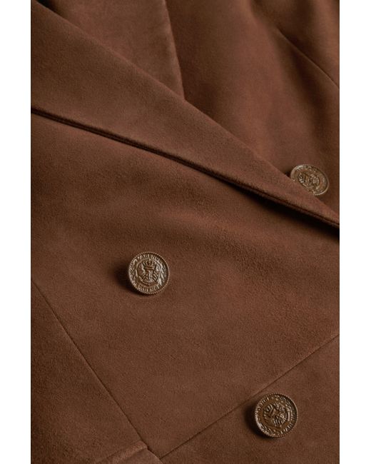 L'Agence Brown Aimee Suede Blazer