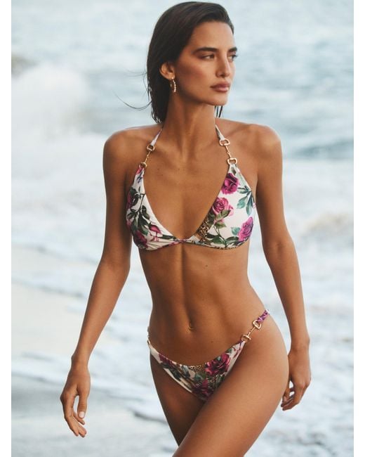 L'Agence White String Bikini Bottom