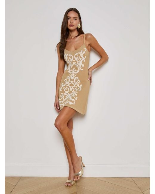 L'Agence Natural Betania Jacquard Mini Dress