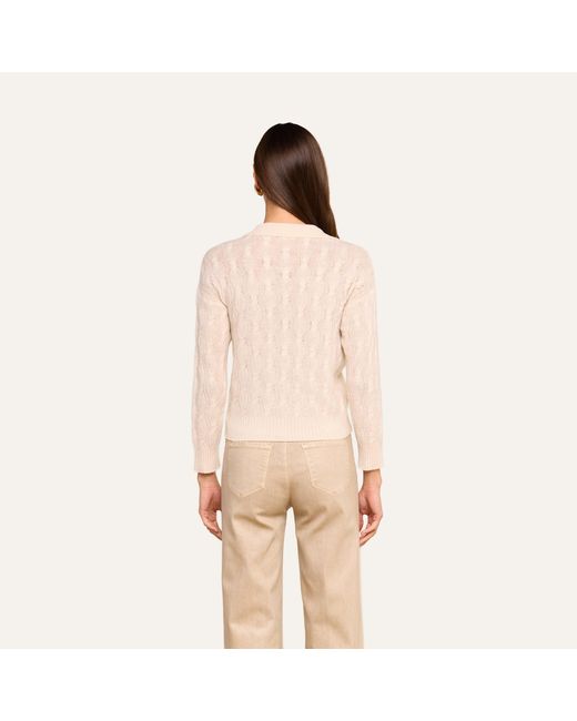 L'Agence Natural 'Agence Airy Cable Knit Sweater