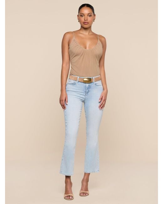 L'Agence Natural Tati Cropped Micro Boot Jean
