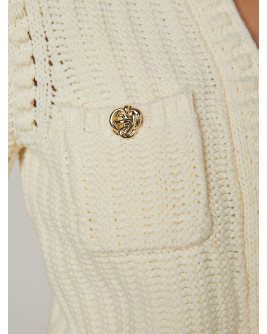 L'Agence White Delilah Cropped Cardigan