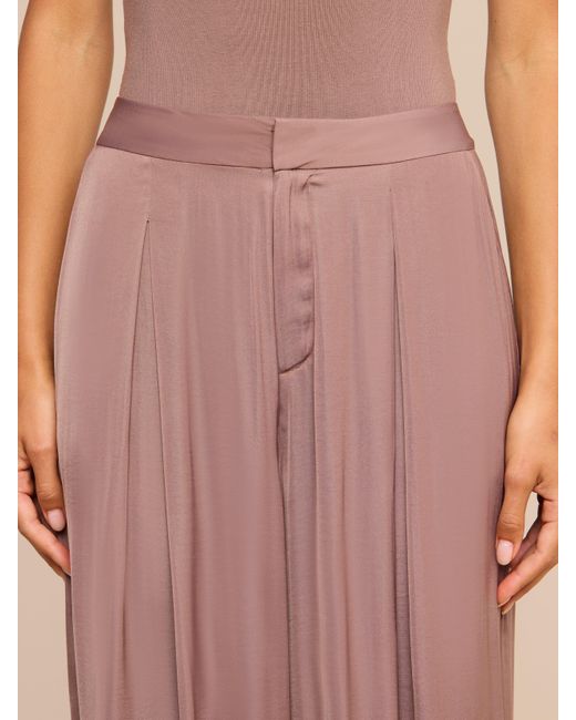 L'Agence Brown Palmer Satin Pants