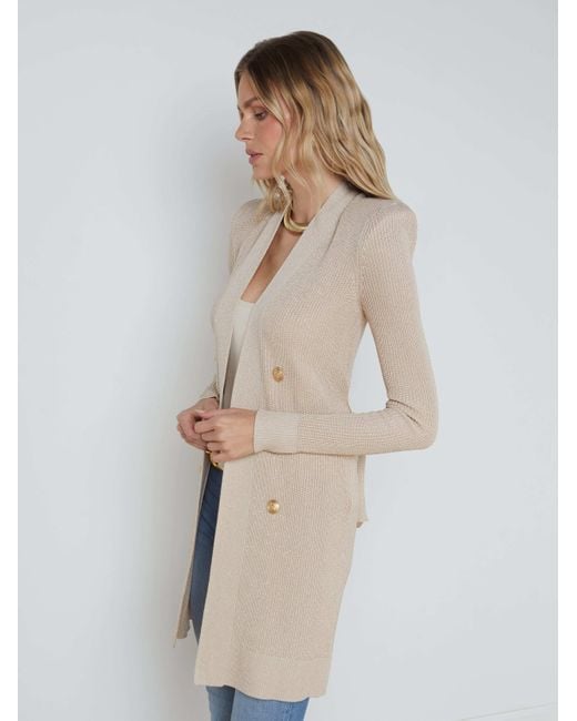 Cardigan Croisé Noé En Pécan L'Agence en coloris Natural