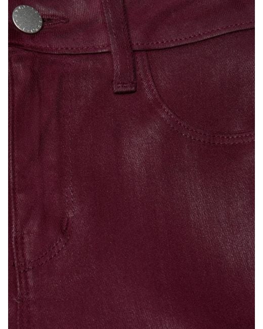L'Agence Red Ruth Coated Straight-Leg Jean