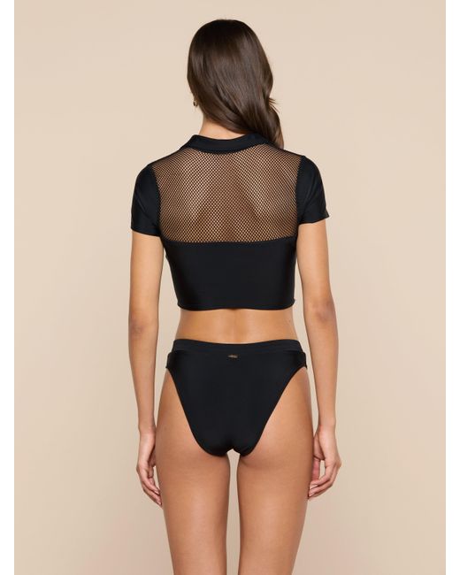 L'Agence Black Anastasia Swim Top