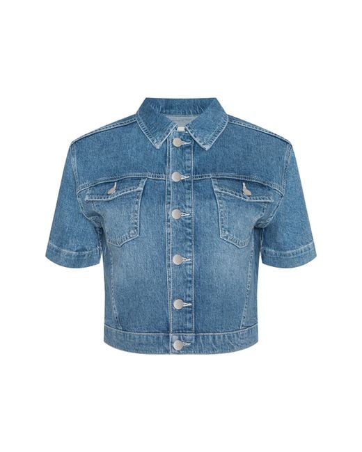 L'Agence Blue Kirstie Jean Shirt Jacket