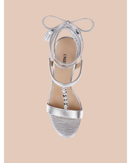 L'Agence White Caelith Sequin Gown