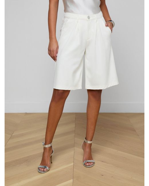 L'Agence White Akasha Bermuda Short
