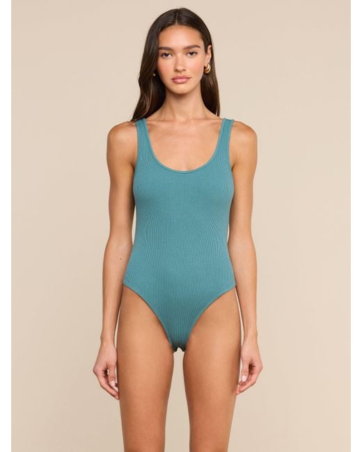 L'Agence Blue Nica Scoopneck Bodysuit