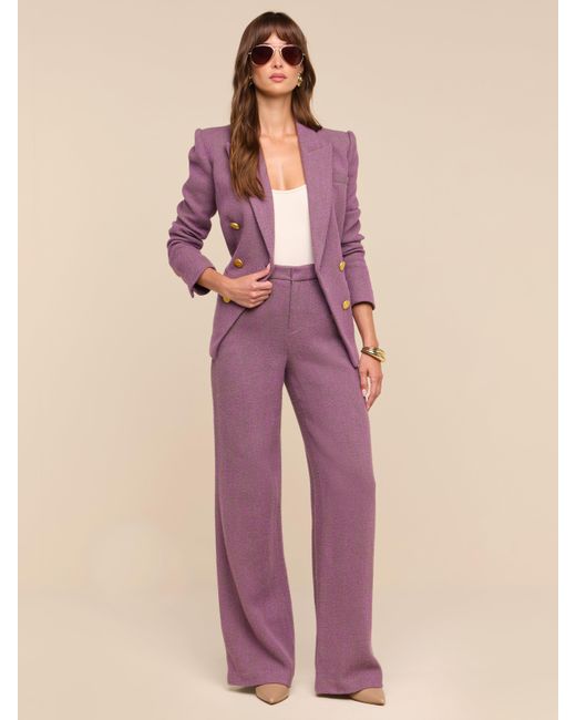 L'Agence Purple Kyomi Double-Breasted Blazer