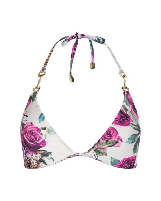 L'Agence Multicolor Annabelle Triangle Bikini Top