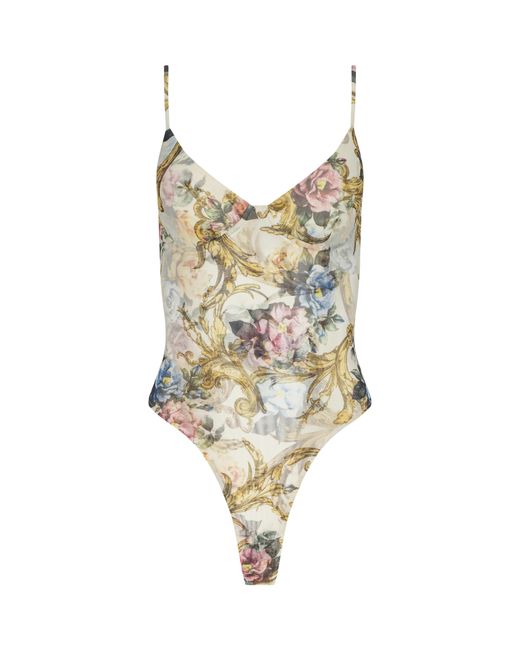 L'Agence Blue Elowen Underwire Bodysuit