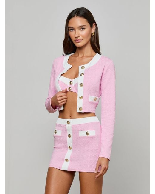 L'Agence Pink 'Agence Adaline Cardigan Cover-Up
