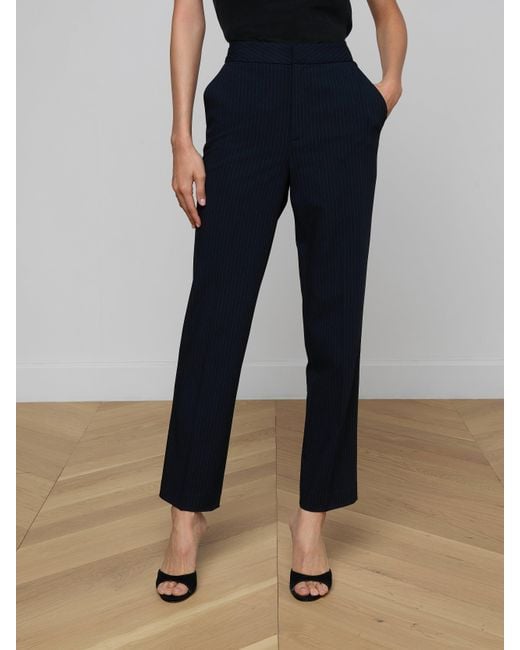 L'Agence Blue Rebel Pinstriped Trouser